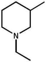 What is the correct name for the following compound?   A)  N-ethyl-1-methylpiperidine B)  N-ethyl-3-methylpiperidine C)  N-ethyl-1-methylpyrrolidine D)  N-ethyl-3-methylpyrrolidine E)  N-ethyl-3-methylazetidine