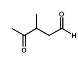 What is the systematic name of the following compound?   A)  3-methyl-4-oxopentanal B)  3-methyl-2-oxopentanal C)  3-methyl-2-oxo-5-pentanal D)  3-methyl-5-oxo-2-pentanone E)  3-methylpentan-5-one-1-al