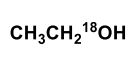 <strong>Upon aqueous hydrolysis of <sup>18</sup>O-labeled ethyl acetate, which oxygen(s) will be labeled in the final reaction mixture after mild acidification? </strong> A) B) C) D) E)