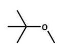 Of the following ethers, which would be least likely to form peroxides and hence be safer to use in a laboratory? A)    B)    C)    D)    E)   