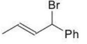 <strong>Which of the following products is the result of either 1,2 or 1,4-addition of HBr and is most stable?  </strong> A)   B)   C)   D)   E)   <div style=padding-top: 35px> 