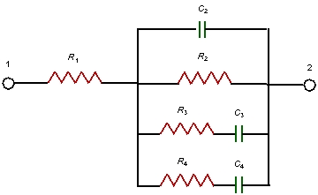 An impedance spectrum of an electrochemical reaction could be modeled well by the equivalent circuit given below. The solution resistance was negligible, mass transfer was rapid, and there was not film formation on the surface. If a mechanism is proposed to explain the results, what is the minimum number of adsorbed intermediate species necessary to model the data? __________