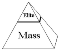 <strong>What theory does this figure most represent?  </strong> A) Pluralism B) Direct Democracy C) Socialism D) Iron Law of Oligarchy <div style=padding-top: 35px> 