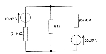 For the network shown in Figure RT10.1, determine the current flowing in each branch using: (a) Kirchhoff's laws (b) Mesh-current analysis (c) Nodal analysis (d) the superposition theorem (e) Thevenin's theorem (f) Norton's theorem Demonstrate that each method gives the same value for each of the branch currents. Figure RT10.1