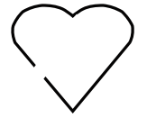 In looking at the figure below, we tend to see it as a complete heart. -This demonstrates the:   A)  law of proximity B)  law of similarity C)  law of good continuation D)  law of closure