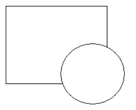 In the figure below, the circle appears to be closer to you than the rectangle. This demonstrates the effect of which pictorial depth cue?   A)  texture gradient B)  size C)  occlusion D)  linear perspective