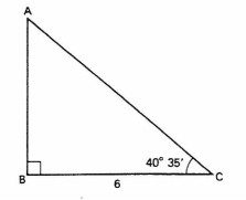 In triangle ABC in Figure RT15.12, find lengths AB and AC, correct to 2 decimal places. Figure RT15.12