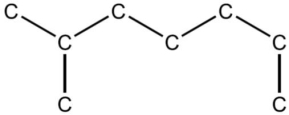 In the IUPAC system of nomenclature, the alkane hydrocarbon whose skeleton is shown below, is regarded as a derivative of   A) butane. B) hexane. C) heptane. D) octane. E) pentane.