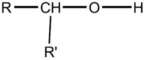 <strong>Which formula is an alcohol?</strong> A)    B)    C)    D)    E)   <div style=padding-top: 35px> 