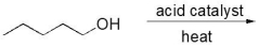 Draw the product of the following reaction:   Hint: Water is an elimination product.