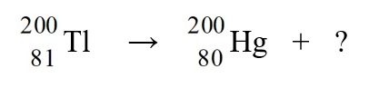<strong>The nuclear reaction depicted below is an example of </strong> A)emission of \alpha -particle. B)emission of \beta -particle. C)emission of a \gamma -ray. D)emission of a positron. E)capture of an electron.