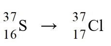 <strong>The nuclear process,   could be caused by</strong> A)electron capture by the reactant nucleus. B)beta-emission from the reactant nucleus. C)alpha-emission from the reactant nucleus. D)proton emission from the reactant nucleus. E)neutron emission from the reactant nucleus. <div style=padding-top: 35px> 