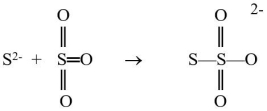 The sulfide ion can react with the sulfur trioxide molecule to produce a thiosulfate ion, as shown below.   Which reactant is functioning as the Lewis base?