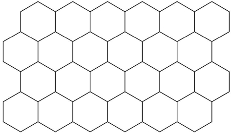Draw the unit cell for the following two-dimensional lattice.   Hint: Think about the repeating unit.
