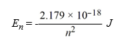 Calculate the energy required to excite a hydrogen atom by causing an electronic transition from the energy level with n = 1 to the level with n = 4. Recall that the quantized energies of the levels in the hydrogen atom are given by:   A) 2.02 × 10<sup>-</sup><sup>29</sup> J B) 2.04 × 10<sup>-</sup><sup>18</sup> J C) 2.19 × 10<sup>5</sup> J D) 2.25 × 10<sup>-</sup><sup>18 </sup>J E) 3.27 × 10<sup>-</sup><sup>17</sup><sup> </sup>J