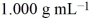 A volume of 500.0 mL of 0.220 M HCl(aq)was added to a high quality constant-pressure calorimeter containing 500.0 mL of 0.200 M NaOH(aq). Both solutions have a density of and a specific heat of 4.184 J g<sup>−1</sup> °C<sup>−1</sup>. The calorimeter had a heat capacity of 850.0 J °C<sup>−1</sup>. The temperature of the entire system rose from 25.60 °C to 26.70 °C. Calculate the heat of reaction, in kJ, per mole of NaOH(aq).   Hint: Consider your reaction taking place and pay careful attention to your mole values.