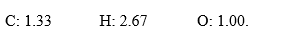In the course of determination of a chemical formula, a student obtained the following mole ratios:   .The empirical formula for the compound is ________.