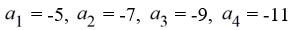 Write the first four terms of the geometric sequence with   = -5 and r = -2. A)    B)    C)    D)   