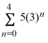 Find the sum of the finite geometric series   .