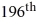 Find the   term of the sequence -6, 0, 6, 12, ... A)  1164 B)  1170 C)  1176 D)  -1200