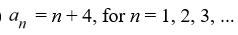 Write an expression for the   term of the sequence 1, 6, 11, 16, 21, ... A)    B)    C)    D)   