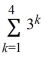 Evaluate the finite series.   A)  40 B)  120 C)  118 D)  324
