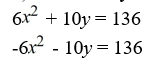 Solve the system of equations by applying the elimination method.   A)  (4, 4)  B)  (-4, -4)  C)  infinite number of solutions D)  no solution