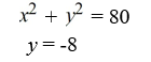 Graph each equation and find the point(s)  of intersection.   A)  (4, -8)  B)  (0, -8)  C)  (4, -8) , (-4, -8)  D)  no solution