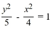 Find the standard form of the equation of the hyperbola with foci (0, 3)  and   and vertices   and   A)    B)    C)    D)   