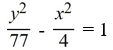 Find the standard form of the equation of the hyperbola with foci (0, -9)  and (0, 9) , and vertices (0, 2)  and (0, -2) . A)    B)    C)    D)   