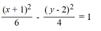 Find the standard form of the hyperbola with the following equation.4   - 6   - 8x - 24y = 44 A)    B)    C)    D)   