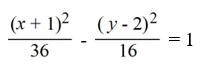 Find the standard form of the hyperbola with the following equation.4   - 6   - 8x - 24y = 44 A)    B)    C)    D)   