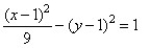 Find the standard form of the equation of the hyperbola from the given graph.   A)    B)    C)    D)   
