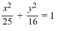 Find the standard form of the equation of an ellipse with foci (-3, 0)  and   and vertices   and   A)    B)    C)    D)   