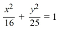 Find the standard form of the equation of an ellipse with foci (-3, 0)  and   and vertices   and   A)    B)    C)    D)   