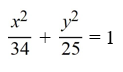 Find the standard form of the equation of an ellipse with foci (-3, 0)  and   and vertices   and   A)    B)    C)    D)   