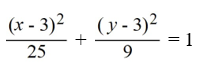Find the standard form of the ellipse with the following equation.   A)    B)    C)    D)   