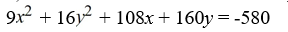 Find the standard form of the ellipse with the following equation.   A)    B)    C)    D)   