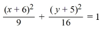 Find the standard form of the ellipse with the following equation.   A)    B)    C)    D)   