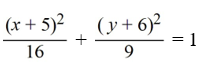 Find the standard form of the ellipse with the following equation.   A)    B)    C)    D)   