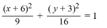 Find the standard form of the ellipse with the following equation.   A)    B)    C)    D)   