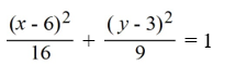 Find the standard form of the ellipse with the following equation.   A)    B)    C)    D)   