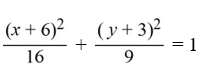 Find the standard form of the ellipse with the following equation.   A)    B)    C)    D)   