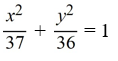 Find the standard form of the equation of an ellipse with vertical major axis of length 12 and endpoints of minor axis   and   A)    B)    C)    D)     