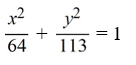 Find the standard form of the equation of an ellipse with horizontal major axis with length 16 and endpoints of minor axis (0, -5)  and (0, 5) . A)    B)    C)    D)   