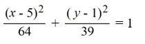 Find the standard form of the equation of an ellipse with foci (0, 1)  and   and vertices   and   A)    B)    C)    D)   