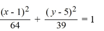 Find the standard form of the equation of an ellipse with foci (0, 1)  and   and vertices   and   A)    B)    C)    D)   