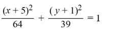 Find the standard form of the equation of an ellipse with foci (0, 1)  and   and vertices   and   A)    B)    C)    D)   