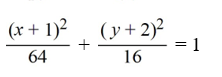 Find the standard form of the equation of an ellipse with vertices   and   and minor axis   and   A)    B)    C)    D)   