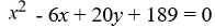 Find an equation for the parabola with focus (14, 3)  and directrix x = 4. A)    B)    C)    D)   